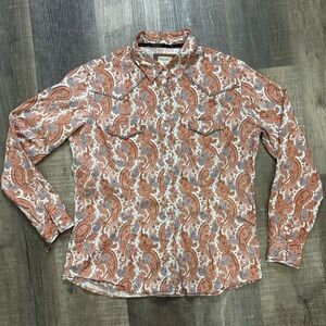 Panhandle Rough Stock Western, Long Sleeve Top, EUC